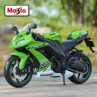 Maisto 1:12คาวาซากินินจา ZX-10R สีดำหล่อยานพาหนะของสะสมงานอดิเรกรถจักรยานยนต์ของเล่นรุ่น