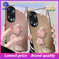 MG ไฟ LED แก้วสำหรับเคสโทรศัพท์ซัมซุง S23ULTRA S23Plus S21Plus S22Plus S22ULTRA S20PLUS A21S A53 A73 A12 A14 A72 A71 A51 A32 NOTE10 10Plus ที่เก็บรักษากุหลาบ NOTE20ultra