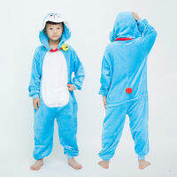 ชุดนอนเด็กลายโดราเอมอน Kigurumi Onesie,ชุดนอนคอสเพลย์สัตว์พ่อแม่ลูกชุดใส่อยู่บ้านชุดนอนเด็กผู้หญิงและผู้ชาย