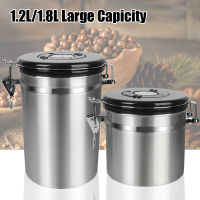 Airtight Lid Preserves Freshness Storage Canister Coffee Container With Co2 Valve Coffeeware For Coffee Beans Stainless Steel