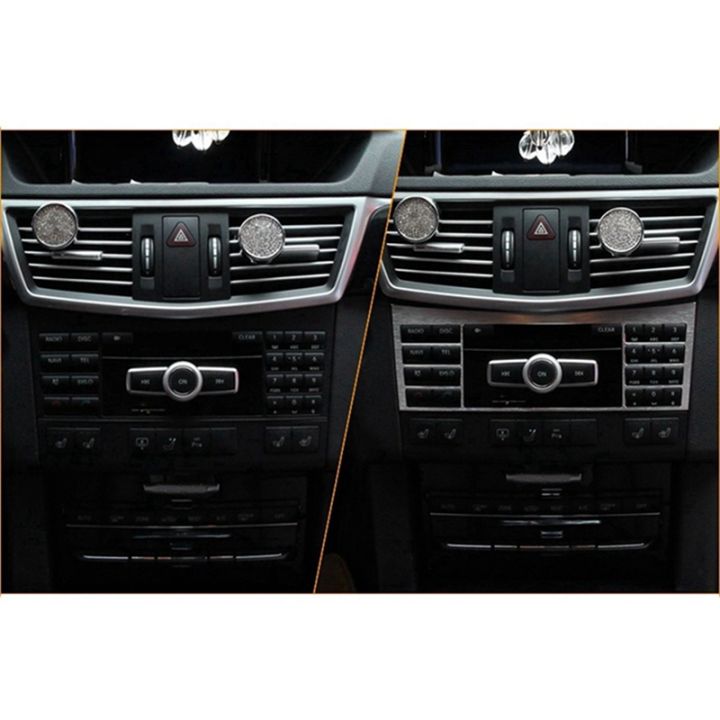2x-auto-interior-center-console-button-panel-switch-panel-decorative-cover-trim-for-mercedes-benz-w212-e-class-2009-2015