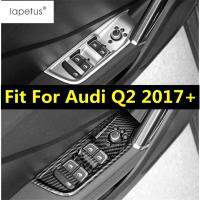 “{》} ABS ที่เท้าแขนด้านในกระจกหน้าต่างปลอกเบรคแผงปุ่มรถแข่งสำหรับ Audi Q2 2017 -2021 Matte/คาร์บอนไฟเบอร์อุปกรณ์ตกแต่งภายใน