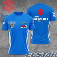 Motorcycle Racing Team Suzuki Ecstar 3D T-Shirt Summer Fashion Men Oversized Tee Shirts Short Sleeve Children Clothing