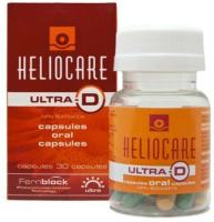 Heliocare Ultra-D 30 Capsules กันแดดรูปแบบรับประทาน ป้องกันแสงสีฟ้า จอตาเสื้่อม และป้องกันกระดูกพรุนแคปซูลเขียวเหลือง exp 11/23