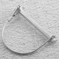10Pcs Wire Lock Pin, 5/16 Inch Shaft Locking Pin Hitch Pin with Round Arch Wire Retainer for Farm Trailers Lawn Garden