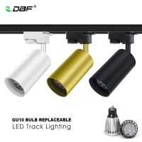 [DBF]LED Track Light with GU10 Rail Spotlights Lamp Tracking LED Fixture 110V 220V Spot Lights Bulb Fixtures for Clothing Store