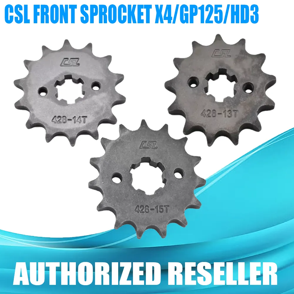 CSL Japan Quality Replacement Front Sprocket For  SUZUKI/X4/KYMCO/GP125/KAWASAKI/HD3 (428-13t/14t/15t)Motorcycle | Lazada PH