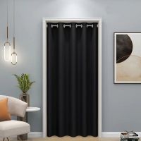 【HOT】☽ Height Blackout Doorway Curtain Bedroom Door Heavy Duty Partition Lightproof Drapes with Eyelet