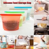【hot】 Reusable Silicone Food Fridge Storage Containers Refrigerator Ziplock