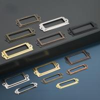 【LZ】✲◙⊙  10PCS Antique Brass Golden Silvery Black Cabinet Drawer Door Lab Tag Label Pull Frame Handle File Name Card Holder Free Shipping