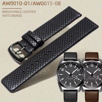 ๑☑ สายหนังแท้สำหรับนาฬิกา Citizen AW0010-01 AW0015-08 20 มม. 22 มม. Men Breathable Cowhide สายรัดข้อมือ