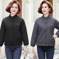 ◕♞☾ Cotton-padded clothes mother put 50 to 60 2022 new autumn and winter light brief paragraph middle-aged and old women with thick cotton-padded jacket coat