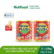 Combo 2 sữa bột GrowPLUS+ suy dinh dưỡng trên 1 tuổi 2 lon x 1.5kg - Grow