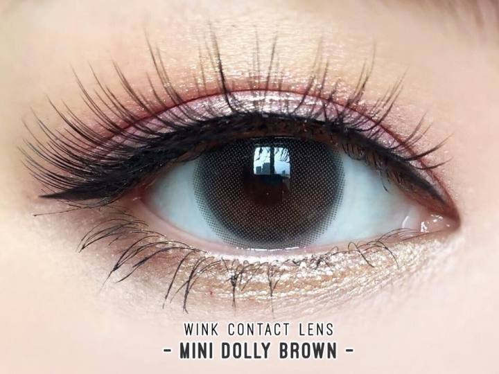 คอนแทคเลนส์-wink-lens-mini-dolly-gray-brown-ค่าสายตา-0-00-ถึง-10-00