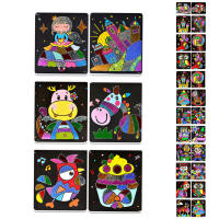 9pcs/12pcs/15pcs/20pcs Magic Art Stickers Creative DIY Cartoon Transfer Painting Paper Kids Arts Crafts Toys For Birthday Gifts