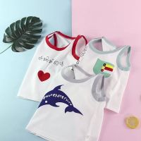 Kids Vests Summer New 0-7 years Childrens Cotton Vest Clothing Tank Top Summer Boys Sleeveless Home Furnishings Clothing Girls Suspenders Pajamas Baby Childrens Toddler Outfit