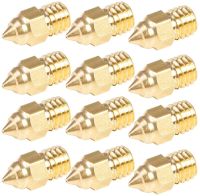 ✐☊ Original Creality 12pcs Extruder Brass Nozzle MK Thread Printer Head 0.4MM Output for CR-6 SE CR-10 V2 Ender-3 Ender-5