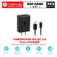 Bộ Sạc Cáp Motorola TurboPower 15+ Wall Charger - Cổng sạc USB 15W
