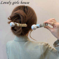 【♡Lovely girls house♡】กิ๊บติดผมมุกโลหะสไตล์ฝรั่งเศสสำหรับผู้หญิงอารมณ์ Duckbill คลิปผ้าโพกศีรษะที่สง่างามอุปกรณ์ผม