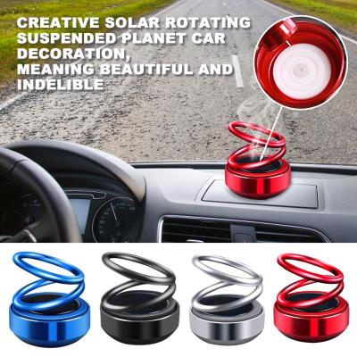 【DT】  hotCar Air Fresheners Solar Energy Double Ring Rotating Air Freshener Car Perfume Fragrance Diffuser Aromatherapy Ornaments Car