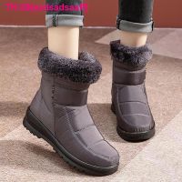 asdsadsaaff Botas de tornozelo com zíper plataforma impermeável para mulheres senhoras sapatos neve calçados casuais inverno novo