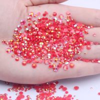 【CW】 Resin Rhinestones 2mm 3mm 4mm 5mm 6mm Round Flatback Non Hot Diamonds Appliques Fabric Wedding Dresses