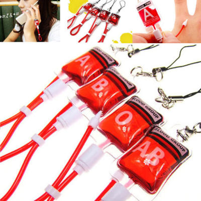 Accessory Keyring Keychain For Blood Type A PVC Pendant Keychain DIY Jewelry Making Blood Type Keychain