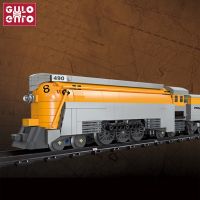 GULO GULO 490รถไฟไอน้ำบล็อกตัวต่อของเล่นหัวรถจักรเมืองโมเดลรางรถไฟเทคนิคอิฐของขวัญสุดสร้างสรรค์สำหรับเด็ก J55