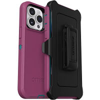 OtterBox IPhone 14 Pro Max (ONLY) Defender Series Case - CANYON SUN (Pink), Rugged &amp; Durable, with Port Protection, Includes Holster Clip Kickstand