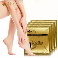 【CW】 24K Gold Revitalizing Exfoliating Softening Peel Foot Mask Baby Soft Feet Remove Cuticles Scrub Callus Hard Dead Skin Socks