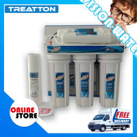 TREATTON เครื่องกรองน้ำ 5 ขั้นตอน พร้อมอุปกรณ์ครบชุด แถมฟรีไส้กรองน้ำ PP 5 micron (1) + Fitting เกลียว 2 สาย 2 (2)