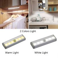 ♤卐 1Pc Intelligent Motion Sensor Under Cabinet Night Light Wall Lamp Staircase Lamp Bar For Closet Stair Kitchen 2 Colors 6/10LEDs