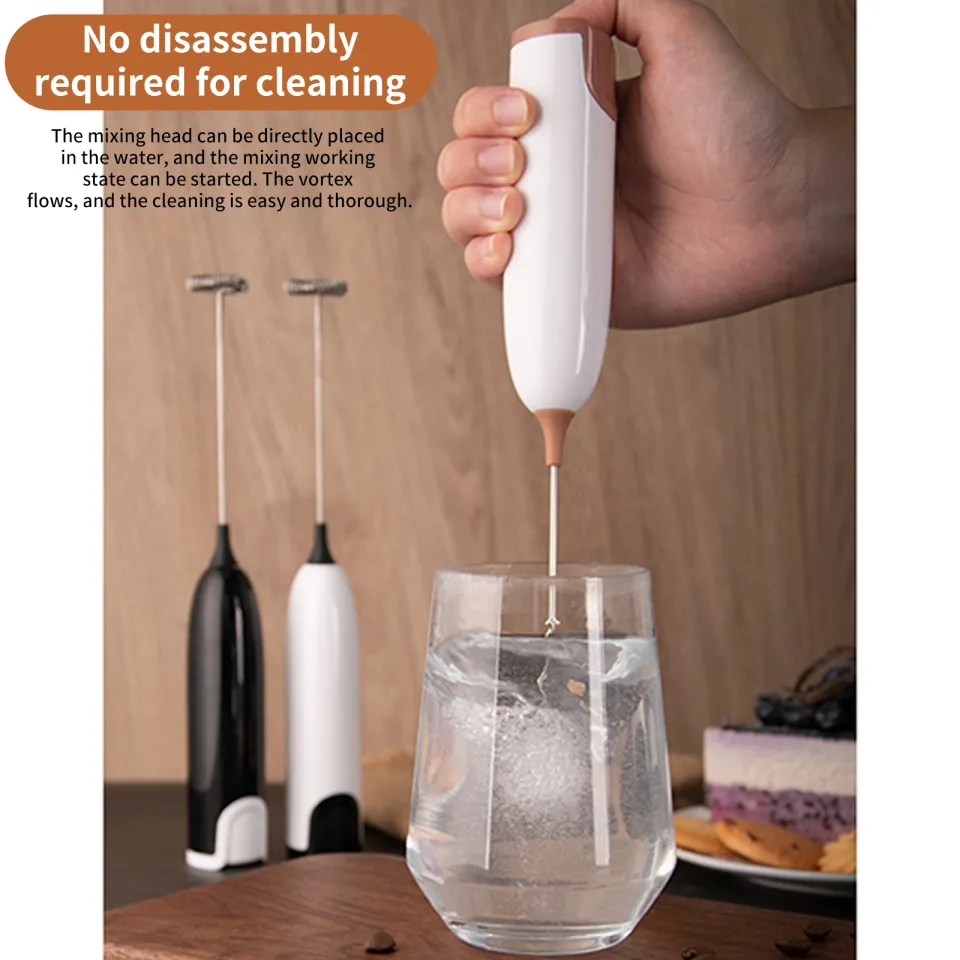 Handheld Frother Powerful Electric Mini Drink Foamer Whisk Mixer Anti Rust  Frothy Blend Whisker Egg Beater