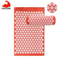 KoKossi Acupressure Mat Sensi Massage Mat Pillow Set Kuznetsovs applicator for Neck Foot Yoga Mat with Needle Back Cushion Eco