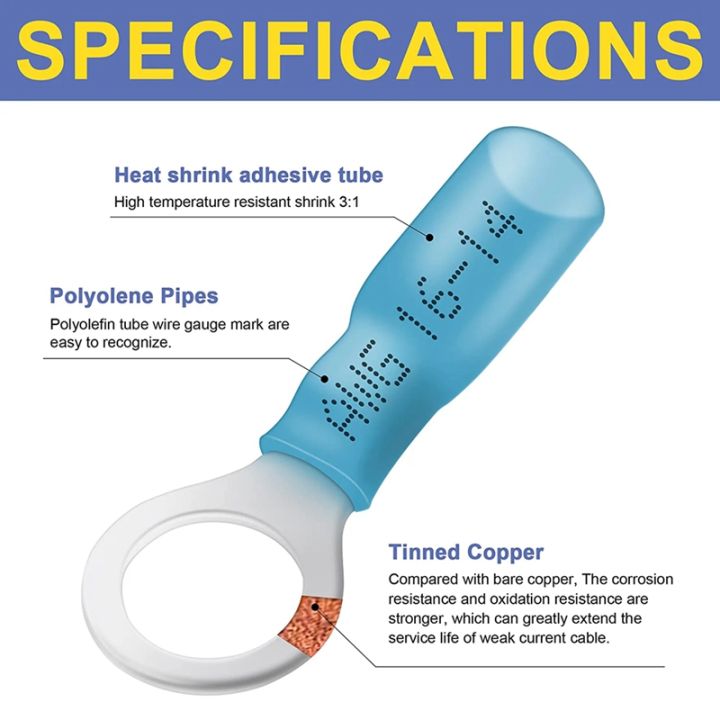 260pc-heat-shrinkable-wire-connector-marine-grade-heat-shrinkable-butt-connector-marine-connector