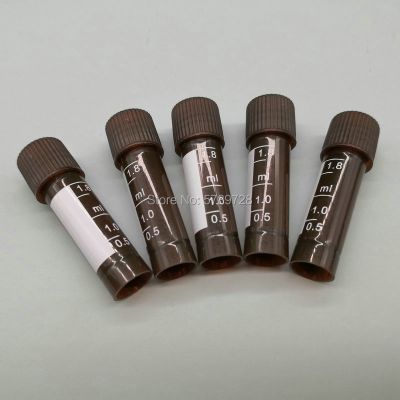 【YF】☾✴  500pcs Dark brown cryogenic with scale 1.8ml Plastic Sample Cryovial Avoid Tube