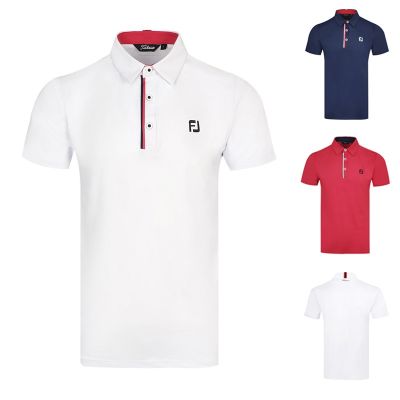Golf clothing mens jersey golf breathable quick-drying short-sleeved T-shirt sports leisure Polo shirt solid color top TaylorMade1 J.LINDEBERG DESCENNTE PXG1 Le Coq Titleist G4ஐ