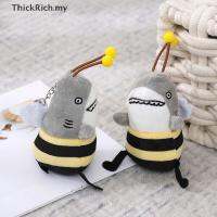 WLJL033ThickRich Funny Shark &amp; Bee ตุ๊กตาของเล่นตุ๊กตา Soft Shark Bee ตุ๊กตาพวงกุญแจตุ๊กตาจี้ของเล่นเด็กวันเกิดคริสต์มาสของขวัญของฉัน