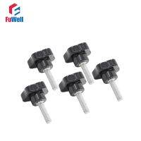 【cw】 5pcs x 25mm Thread Star Shaped Handles Screw on Type Clamping Knob Mechanical Thumb Nuts