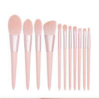 11Pcs Pink Makeup Brushes Set Eye Face Cosmetic Foundation Powder Blush Eyeshadow Kabuki Blending Make Up Brush Beauty Tool