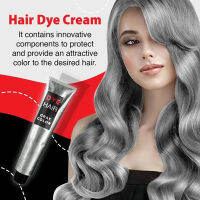 Hair Dye Cream Permanent Hair Coloring Cream Styling Tools for Women Men 100ML Gray Color