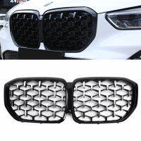 Racing Grills สำหรับ BMW G05 2019กันชนหน้าย่างตาข่าย Diamond Star Grille ABS สีดำ &amp; Chrome รถตกแต่ง