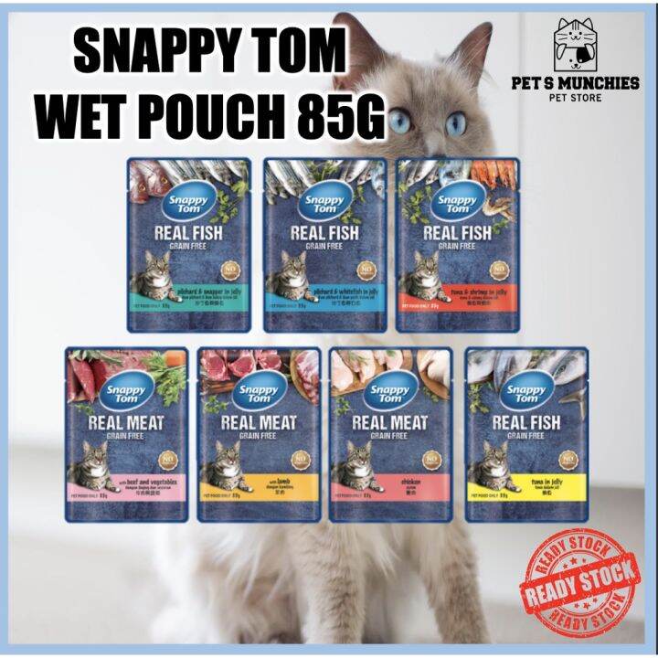 Snappy Tom Wet Pouch 85g Makanan Basah Kucing Cat Wet Food Cat Wet ...