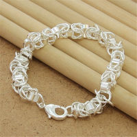 2021 New 925 Sterling Silver Bracelet Four-Leaf Clover Snake Bone Bracelet For Woman Charm Jewelry Gift