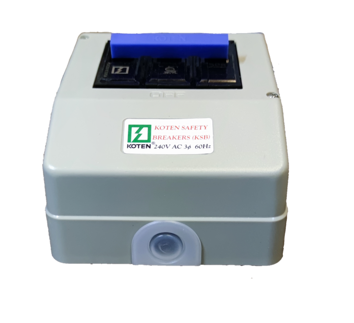 60A Circuit Breaker with Enclosure 3 Pole 3 Phase KSB ( Koten) ECB, MCB
