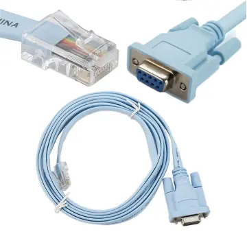 RS232 to RJ45 Console Cable, RS232 DB9 Female Port to RJ45 Console Male  Port, Console Communication Cable, Cable Length 1.8m