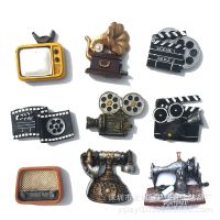 Chinese Style Vintage Fridge Magnets Antique TV Motor Movie Projector 3D Refrigerator Home Kitchen Decoration Tourist Souvenirs