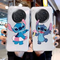 กระเป๋าฟิลิปเดอร์ช็อป Lilo Stitch เคสโทรศัพท์โปร่งใสเพื่อเป็นเกียรติแก่50 Lite Huawei Nova 8i ลายการ์ตูนน่ารักนิ่ม TPU ฝาหลังสำหรับเกียรติยศ50 Lite