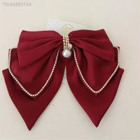 ❇ 2023 New Fashion Retro Bride Headwear Hair Clip Red Big Bow Hairpin