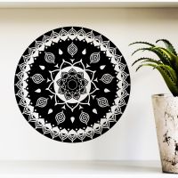 [COD] Design Wall Decals Mandala Oum Om Decal Boho Bedroom Sticker Interior Removable Vinyl LA679